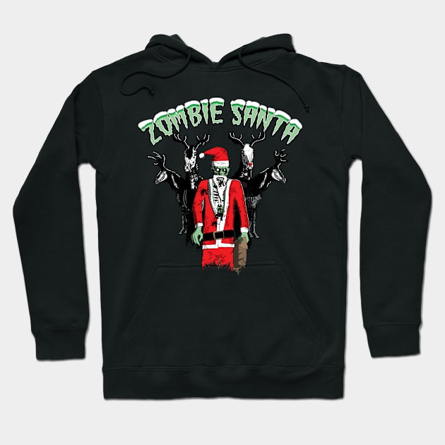 Zombie Santa and Reindeers Hoodie by atomguy